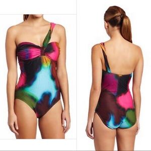 Vix Paula Hermanny One Shoulder Printed Swimsuit